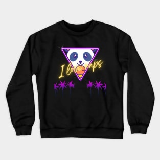 Cute Panda Cyberpunk - I Love Naps - Kawaii Panda #11 Crewneck Sweatshirt